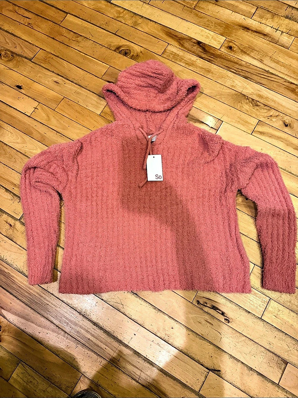 So Hooded Sweater in Rose Pink Size XS NWT